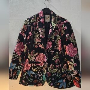 Johnny Was Rosayln Jacquard Floral Blazer Jacket
